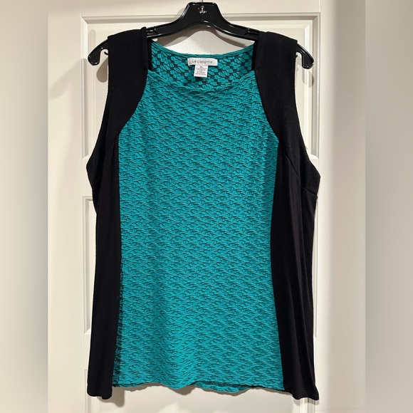 Teal & Black Liz Claiborne Dress Tank - XL - Picture 1 of 8